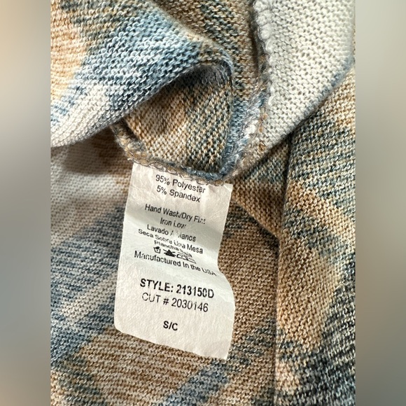 Chris & Carol Blue and Tan Plaid Dress - Picture 5 of 6